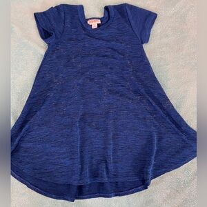 Size 4 girls LuLaRoe blue twirl dress